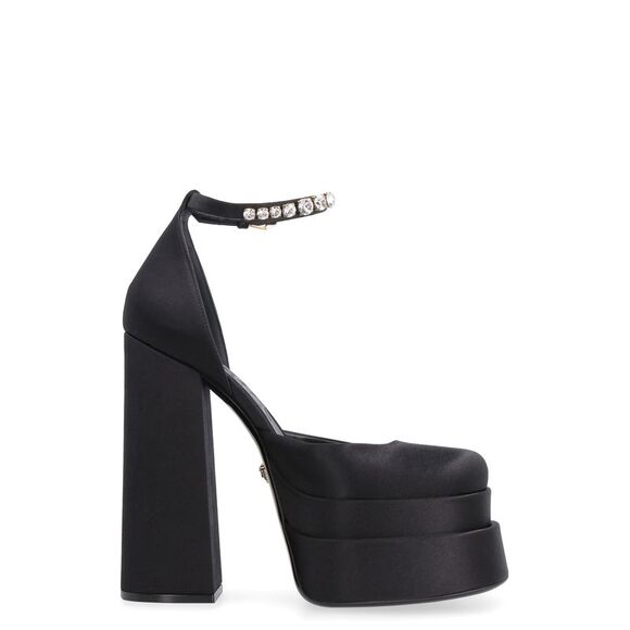 Satin Medusa Head Platform Pumps 15.5cm - Picture 1 of 4
